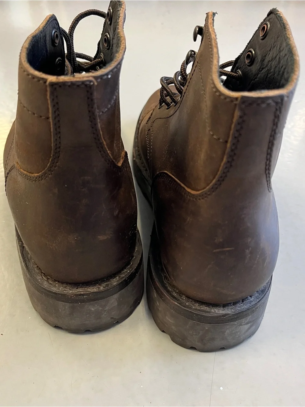 Thursday Boot Company Men's Brown Leather Cap Toe Lace-Up Boots size 7.5